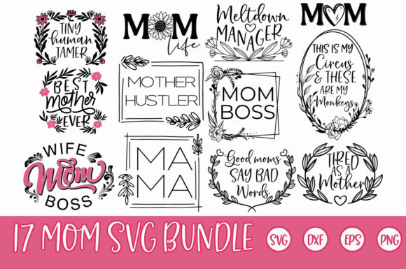 Floral Mom SVG Bundle: Graphics for Crafts and Creative Marketing