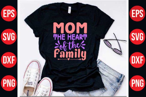 Mom SVG T-Shirt Design Art for Graphics & Crafts